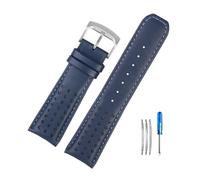 HASGTFM Fit For Citizen Air Eagle Blue Angel AT8020/JY8078 1st 2nd And 3rd Generation Fashionable And Exquisite Leather Watch Strap(Blue blue-Steel-K9,22mm)