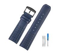 HASGTFM Fit For Citizen Air Eagle Blue Angel AT8020/JY8078 1st 2nd And 3rd Generation Fashionable And Exquisite Leather Watch Strap(Blue blue-Black-K9,23mm)