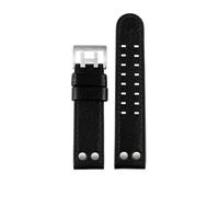 HASGTFM Fit For Hamilton Khaki Aviation Watch H77616533 H77616533 Watch Strap Leather Fit For Jazz Field Men WatchBand 20 22 Military Style(Black silver,20mm)