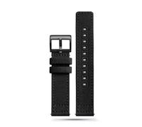 HASGTFM Fit For Hamilton Khaki Canvas Strap H70605731 H70605993 H760250 H77616533 CITIZEN Nylon Quick Release Watchband Men Wrist Band 20 22(Black black buckle,18mm)