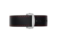HASGTFM Fit For Omega Fit For Hippocampal AT150 007 Fit For Cosmi Fit For Ocean Fit For Seiko 20 22mm Silicone Watch Strap Suture Vintage Watchband Rubber Curved End(Black red silver bu,22mm)