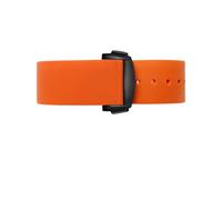 HASGTFM Fit For Omega Fit For Hippocampal AT150 007 Fit For Cosmi Fit For Ocean Fit For Seiko 20 22mm Silicone Watch Strap Suture Vintage Watchband Rubber Curved End(Orange black buc,20mm)
