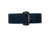 HASGTFM Fit For Omega Fit For Hippocampal AT150 007 Fit For Cosmi Fit For Ocean Fit For Seiko 20 22mm Silicone Watch Strap Suture Vintage Watchband Rubber Curved End(Blue black buckle,22mm)