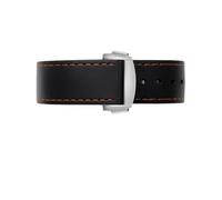 HASGTFM Fit For Omega Fit For Hippocampal AT150 007 Fit For Cosmi Fit For Ocean Fit For Seiko 20 22mm Silicone Watch Strap Suture Vintage Watchband Rubber Curved End(Black orange silver,22mm)