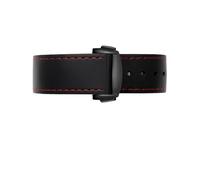 HASGTFM Fit For Omega Fit For Hippocampal AT150 007 Fit For Cosmi Fit For Ocean Fit For Seiko 20 22mm Silicone Watch Strap Suture Vintage Watchband Rubber Curved End(Black red black bu,22mm)