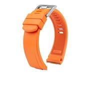 HASGTFM Fit For Seiko Fit For PROSPEX SSC813P1 SSC909P1 Rubber Curved End Black Blue Orange Watch Strap Silicone Waterproof Soft Man Watchband(Orange-steel buckle)