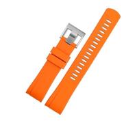 HASGTFM Fit For Seiko/Water Ghost SRPA21J1 SRPC25J1 SRP777J1 strap Fluorine Rubber Watch Band Male Cola Ring Watch Bracelet man 22mm(Vibrant orange)
