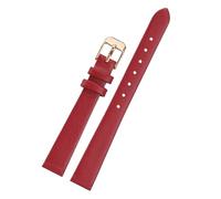 HASGTFM Fit For Swarovski Rhinestone Leather Watch Strap 5158517/5158972 Quick Release Women's Watch band 12 14mm 16mm 18mm Bracelet(Red-rose gold,12mm)