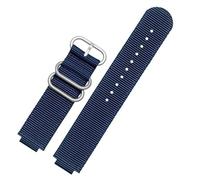 HASGTFM Fit For Tidal T2N721 T2N720 T2n739 TW2T76500 TW2T76300 TW2T76500 Canvas Watch Strap Black Army Green Blue Nylon Watchband 16m(Blue steel B)
