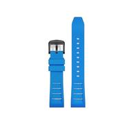 HASGTFM FKM Fluorine Rubber Watchband 20mm 21mm 22mm 24mm Fit For Breitling Fit For Omega Fit For Seiko Fit For Casio Fit For Mido Watches Band Sport Watch Strap(Sky blue BK buckle,21mm)