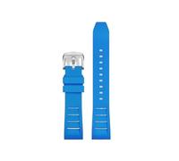 HASGTFM FKM Fluorine Rubber Watchband 20mm 21mm 22mm 24mm Fit For Breitling Fit For Omega Fit For Seiko Fit For Casio Fit For Mido Watches Band Sport Watch Strap(Sky blue SR buckle,20mm)