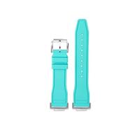 HASGTFM Fluorine Rubber Silicone Watchstrap Soft Pure Colour Mint Green Men Watchband Bracelet Fit For CASIO Fit For G-SHOCK DW5600 DW5610(Mint green-S pin)