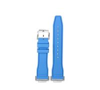 HASGTFM Fluorine Rubber Silicone Watchstrap Soft Pure Colour Mint Green Men Watchband Bracelet Fit For CASIO Fit For G-SHOCK DW5600 DW5610(Light blue-S pin)