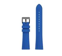 HASGTFM Fluororubber Silicone Rubber Watch Strap 20 22mm Black Blue Green Substitute Watchband Fit For Omega Fit For Seamaster Diver 300m(Royal blue-B pin,20mm)
