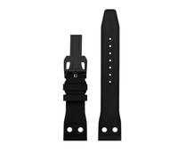 HASGTFM Fluororubber Silicone Watch Strap 20mm 21mm 22mm Soft Dustproof Blue Black Dark Green With Rivet Watchband Fit For IWC Pilot Mark-xx(Black-Black,20mm)