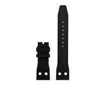HASGTFM Fluororubber Silicone Watch Strap 20mm 21mm 22mm Soft Dustproof Blue Black Dark Green With Rivet Watchband Fit For IWC Pilot Mark-xx(Black-NO BK,22mm)