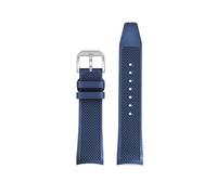 HASGTFM Fluororubber Silicone Watchstrap 20MM Arc Interface Soft Black Blue Green White Gray Men Watchband Fit For IWC Fit For Portugieser(Blue-S pin)