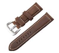 HASGTFM Handmade 4 Color Watch Accessories Vintage Crazy Leather 20mm 22mm 24mm 26mm Watchband Watch Strap & Watch Band(C6,26mm)