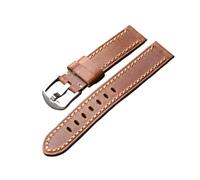 HASGTFM Handmade Head Layer Strap 20 22 21 23 24 26MM Brown Leather Vintage Men Thickened Retro Style Bracelet(B colour,20mm)