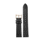 HASGTFM Handmade Leather Strap Ultra Thin Buckle 18 19 20 21 22MM Brown Black Soft Bracelet, Vintage Style Men's(Brack D style,20mm)