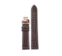 HASGTFM Handmade Leather Strap Ultra Thin Buckle 18 19 20 21 22MM Brown Black Soft Bracelet, Vintage Style Men's(Brown B style,20mm)