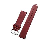 HASGTFM Handmade Oil Wax Leather Watchband 18mm 20mm 22mm 24mm Blue Red Brown Replacement Bracelet Strap Band Watch Accessories(Black 01,24mm)
