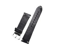 HASGTFM Handmade Oil Wax Leather Watchband 18mm 20mm 22mm 24mm Blue Red Brown Replacement Bracelet Strap Band Watch Accessories(Nero,18mm)