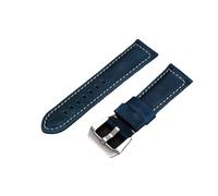 HASGTFM Handmade Watch Band Vintage Leather Watchband 20mm 22mm 24mm 26mm Watchband Women Men Watch Strap Watch Accessories(Blue,26mm)