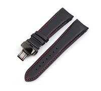 HASGTFM Leather Curved End Watchband 22mm 23mm 24mm Fit For Tissot T035 Automatc Man Watch Band Strap Steel Buckle Wrist Bracelet(2,22mm)
