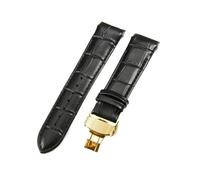 HASGTFM Leather Watch Strap Fit For Philippe Aquanaut Tissot 1853 Fit For Couturier T035410a T035617a Watchband Accessories 22 23 24mm(Black-Golden-B1,24mm)