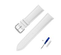 HASGTFM Leather Watchband 12mm 14mm 16mm 18mm 20mm 22mm Straps for Men Women Watch Casual Bracelet Wrist Band Watch Accessories(Bianco,12mm)