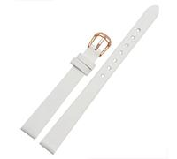 HASGTFM Leather Watchband 6mm 8mm 10mm 12mm 14mm Fit For The Womens Wrist Watch Bracelet Red Black White Blue(White rg,12mm)