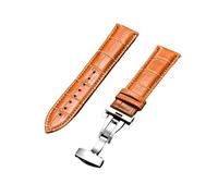 HASGTFM Leather Watchband Strap 18/20/22/24MM Watch Band Stainless Steel Buckle Watch Accessories Black Brown(Light Brown-s,18mm)