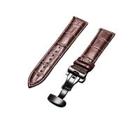 HASGTFM Leather Watchband Strap 18/20/22/24MM Watch Band Stainless Steel Buckle Watch Accessories Black Brown(Brown-b,20mm)