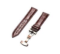 HASGTFM Leather Watchband Strap 18/20/22/24MM Watch Band Stainless Steel Buckle Watch Accessories Black Brown(Brown-r,22mm)