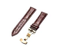 HASGTFM Leather Watchband Strap 18/20/22/24MM Watch Band Stainless Steel Buckle Watch Accessories Black Brown(Brown-g,24mm)