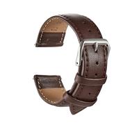 HASGTFM Leather Watchbands 16/18/20/22/24mm Watch Steel Pin Buckle Band Strap Wrist Belt Bracelet + Tool(Brown,20mm)