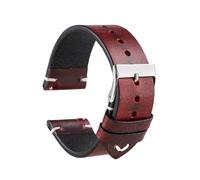 HASGTFM Leather Watchbands Bracelet Black Blue Green Brown Watch Strap For Women Men 18mm 20mm 22mm Wrist Band(Red brown,20mm)