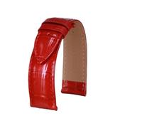 HASGTFM Light Whie Red Top Layer Leather Watch Band Straps Fit For Women Replacement Watch Accessories With Pin Buckle(Black 01,12mm)