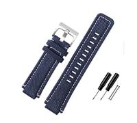 HASGTFM Nylon Canvas Watch Strap 24 * 16mm Hi-Q Convex Joint Black Green Blue Men Watchband With Tool Fit For Timex T2N720 721 TW2T76500 76300(Blue-S pin)