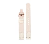 HASGTFM Nylon Canvas Watch Strap Fit For DW Fit For Daniel Fit For Wellington Spring Pastel 12mm 14mm Pink Off-white Black Green With Rivet Women Watchband(Off-white-rose gold,14mm)