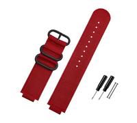 HASGTFM Nylon Canvas Watchstrap 24 * 16mm Convex Interface Black Army Green Blue Men Watchband Fit For Timex ADVENTURE T2N721 T2N720 TW2T76500(Red-B pin)