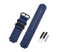 HASGTFM Nylon Canvas Watchstrap 24 * 16mm Convex Interface Black Army Green Blue Men Watchband Fit For Timex ADVENTURE T2N721 T2N720 TW2T76500(Blue-B pin)