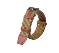 HASGTFM Nylon Watchband Fit For HAMILTON Khaki Field H69439931 H69439411 Fit For Seiko Fit For T-imex Wristband Brand Leisure Watch Straps 20mm 22mm(Khaki black clasp,22mm)