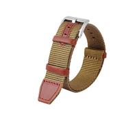 HASGTFM Nylon Watchband Fit For HAMILTON Khaki Field H69439931 H69439411 Fit For Seiko Fit For T-imex Wristband Brand Leisure Watch Straps 20mm 22mm(Khaki silver clasp,22mm)