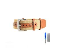 HASGTFM Nylon Watchbands Fit For Rolex Fit For Seiko Fit For Hamilton Fit For Omega Khaki Field Retro Strap 20 22mm(Khaki-Steel,20mm)