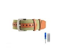 HASGTFM Nylon Watchbands Fit For Rolex Fit For Seiko Fit For Hamilton Fit For Omega Khaki Field Retro Strap 20 22mm(Army green-Steel,22mm)