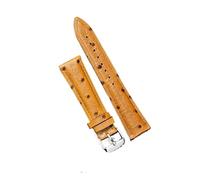 HASGTFM Pattern Leather Watchbands Bracelet Black Blue Red Brown Watch Strap For Women Men 18 20 22mm Wrist Band(Giallo.,20mm)