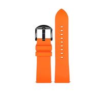 HASGTFM Premium-Grade Fluorine Rubber Watch Strap 20mm 21mm 22mm 24mm Bracelet Quick Release Bar Watchband Fit For Each Watches Band(Orange bk,20mm)