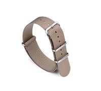 HASGTFM Premium Herringbone 20mm 22mm Seatbelt Watch Band Nylon Nato Strap Fit For 007 Fit For James Bond Military Striped Replacement Watch(Khaki,20mm)